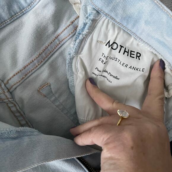 Mother 29 Cropped Denim The Hustler Ankle Fray GUC - Picture 5 of 7